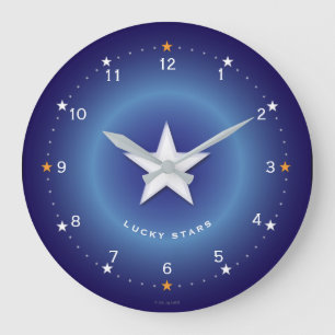 Lucky Stars Acrylic Wall Clock Stor Klocka