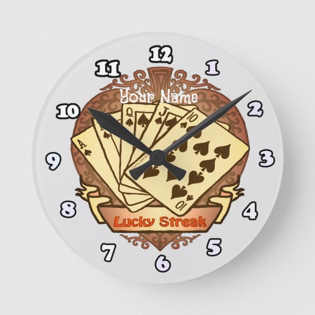 Lucky Streak pokerklocka Rund Klocka (Framsida)