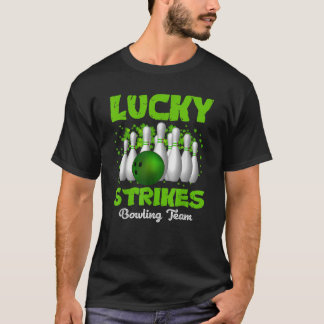 Lucky Strejkas Bowling Team Lycklig Patrick S Day T Shirt