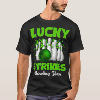 Lucky Strejkas Bowling Team Lycklig Patricks Day T Shirt