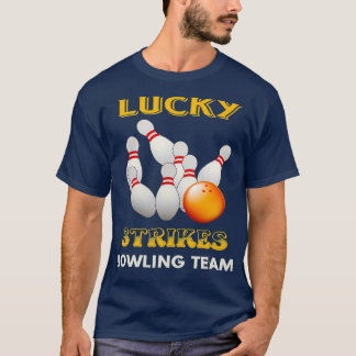 Lucky Strejkas Bowling Team Retro Youth T Shirt