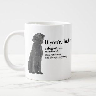 Lucky Svart lab Jumbo Mugg