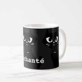 Lucky Svarta katter Hälsning i Fransk Kaffemugg
