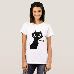 Lucky Svarta katter Hej T Shirt