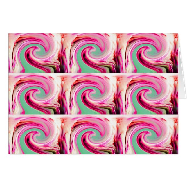 Lucky swirls hälsningskort (Framsidan Horizontal)