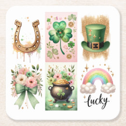 Lucky Symbols, St. Patrick's Day Papper Underlägg