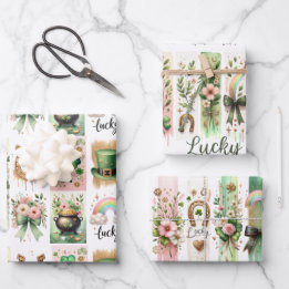 Lucky Symbols, St. Patrick's Day Wrapping Papper