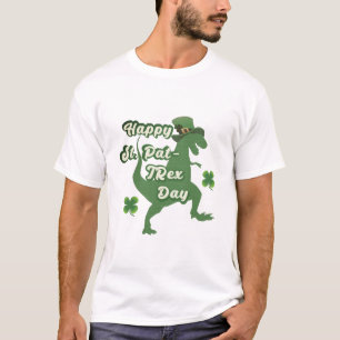 Lucky T-Rex st Patricks Shirt - Funny Dinosaur Tee