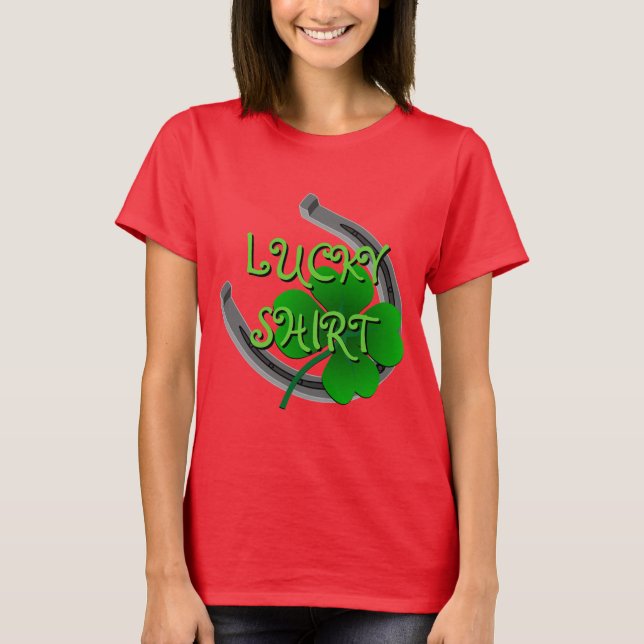 Lucky T-Shirt Personlig Shirt Organic T-shirt (Framsida)