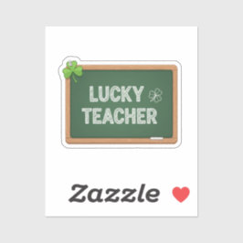 Lucky Teacher Blackboard St Patrick's Day Sticker Klistermärken