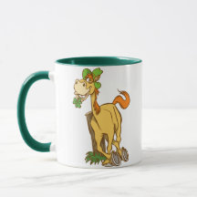 Lucky Tecknad Horse på St patrick's day mugg