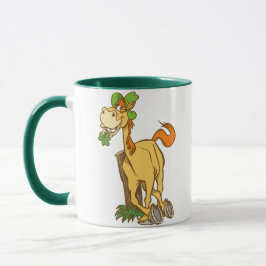 Lucky Tecknad Horse på St patrick's day mugg