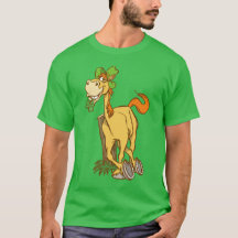 Lucky Tecknad Horse på St patrick's day T-shirt