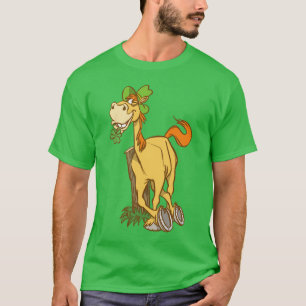 Lucky Tecknad Horse på St patrick's day T-shirt