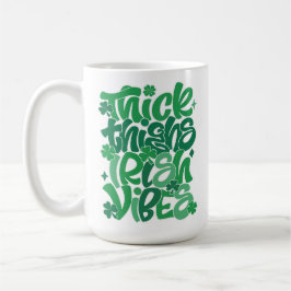 Lucky "Thick Thighs Irish Vibes" St. Patrick's Kaffemugg