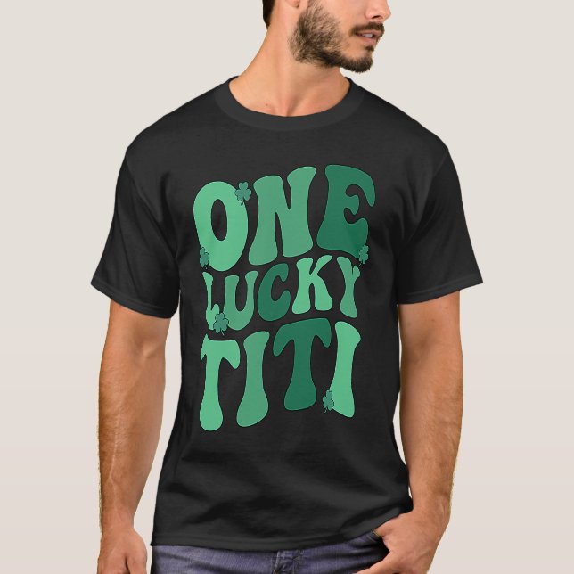 Lucky Titi Auntie St Patrick's Day Titi Aunt Shamr T Shirt (Framsida)