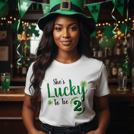 Lucky to be St Patrick's Day Kid Birthday Parent T Shirt
