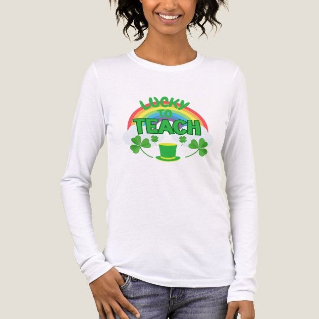 Lucky to Teach – St. Patrick’s Day Teacher T-Shirt (Framsida)
