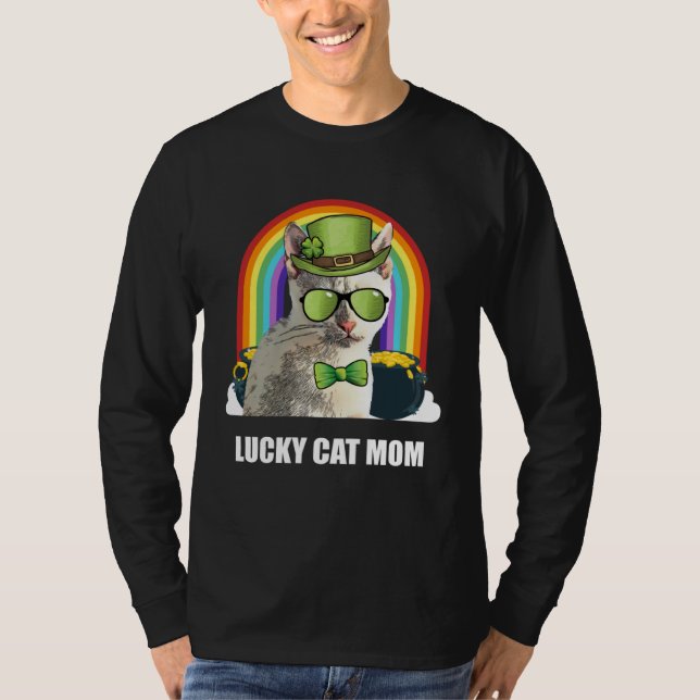 Lucky Tonkinese Cat Mom St Patricks Day T Shirt (Framsida)