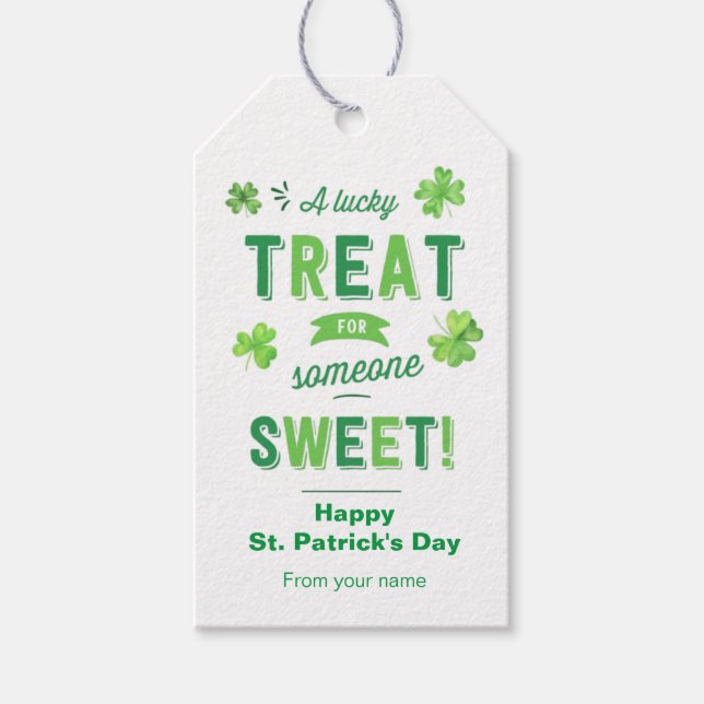 Lucky Treat för någon söt Gift Märkre Presentetikett (Framsidan)