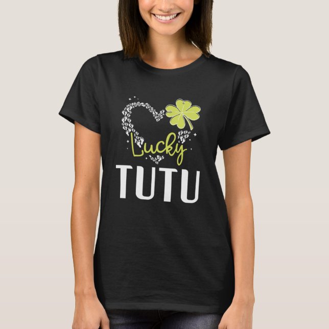 Lucky Tutu St Patricks Day womens T Shirt (Framsida)