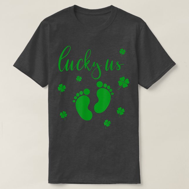 LUCKY US Grönt St T Shirt (Design framsida)