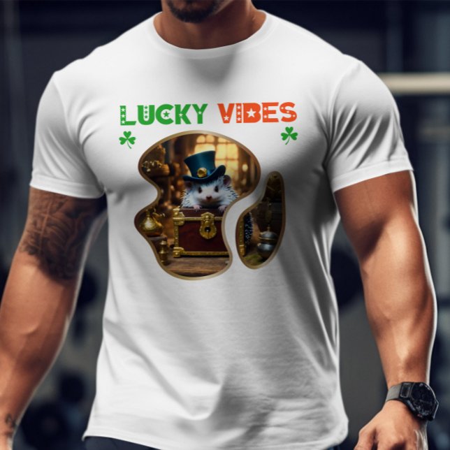 Lucky Vibes - Grönt Glow Dance Party T Shirt (Skapare uppladdad)