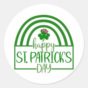 Lucky Vibes - Lycklig St. Patrick's Day! 🍀 ✨ Runt Klistermärke
