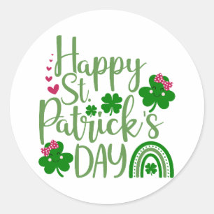 Lucky Vibes - Lycklig St. Patrick's Day! 🍀 ✨ Runt Klistermärke