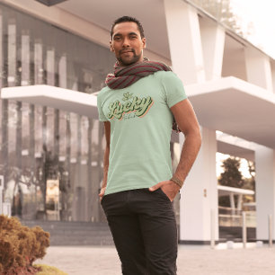 Lucky Vibes Retro Typography St. Patrick Design T Shirt