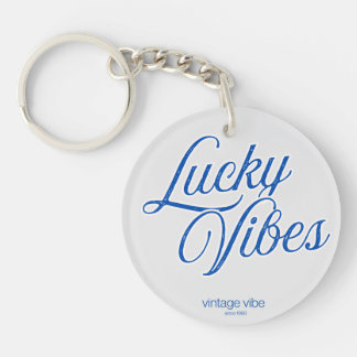 Lucky Vibes Vintage Estetisk Rund Akryl