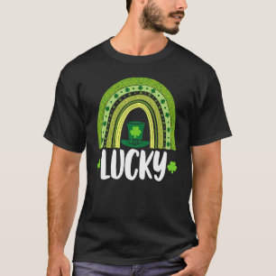 Lucky Vibes Women St patrick's day Rainbow Kärlek  T Shirt