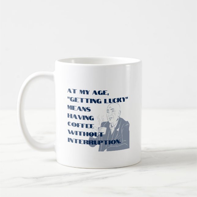 Lucky vid min ålder kaffemugg (Vänster)