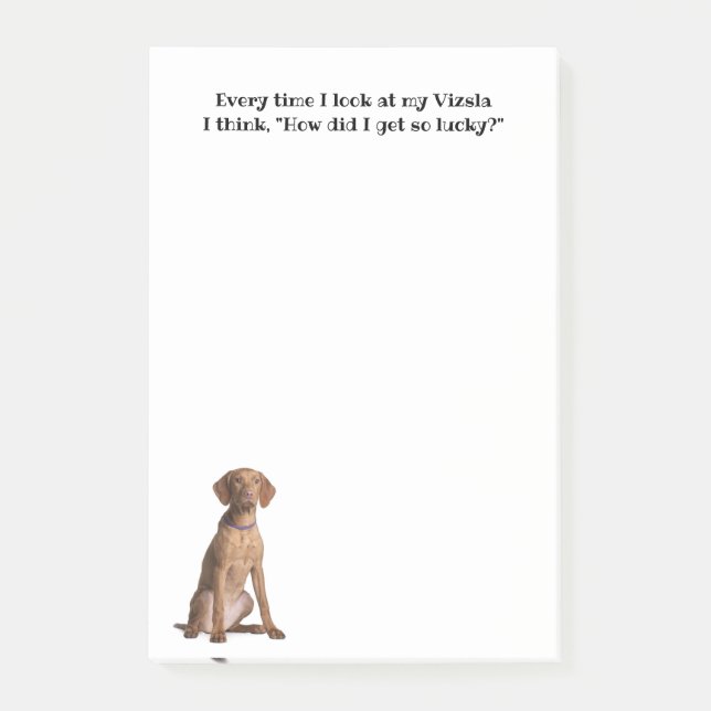 Lucky Vizsla Post-it Block (Framsida)