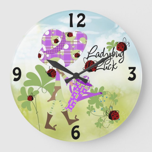 Lucky Wall Clock Stor Klocka (Framsida)