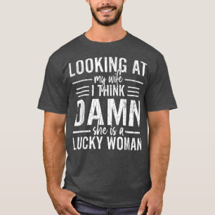 Lucky Woman Funny Groom Make Bröllop, gift Gr T Shirt