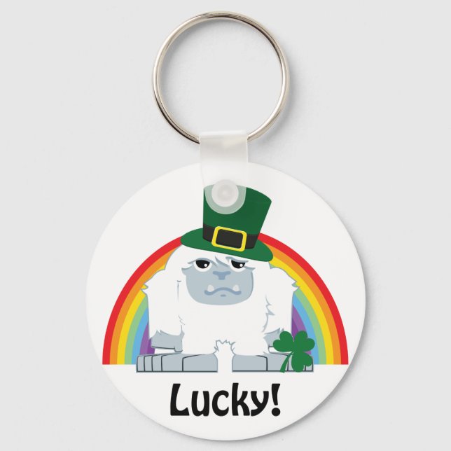 Lucky Yeti Leprechaun Nyckelring (Framsida)