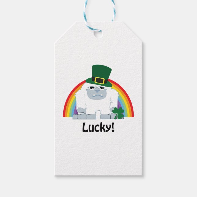 Lucky Yeti Leprechaun Presentetikett (Framsidan)