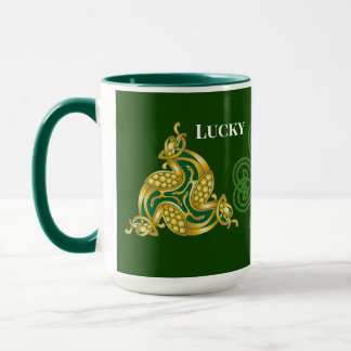Lucky You Celtic Design Saint patrick's day Grönt Mugg
