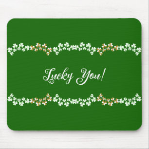 Lucky You Grönt Shamrocks Saint patrick's day Musmatta