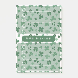 LuckyClover toDo List ShamrockThned Daily Planner Post-it Block