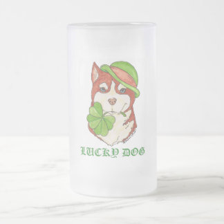 LUCKYDOG-mugg Frostat Ölglas