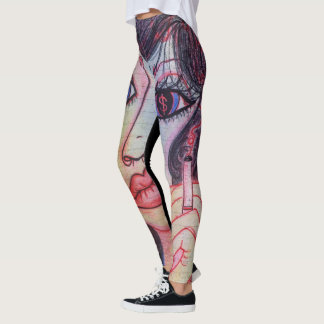 LuckyPen konstdamasker Leggings