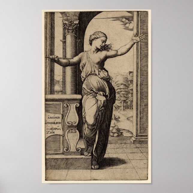 Lucretia - Lucretia's Självmord - Raimondi Poster (Framsidan)