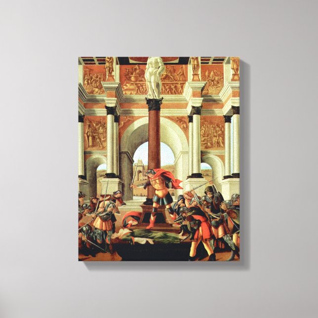Lucretias tragedi av Sandro Botticelli Canvastryck (Framsida)