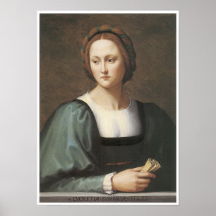 Lucrezia Sommaria, C.-porträtt 1530 av en dam Poster