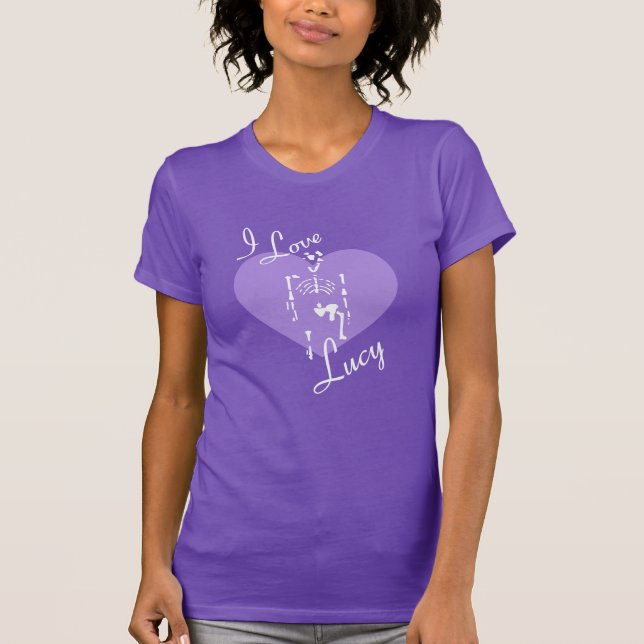 Lucy (Australopithecus) - I Love Lucy Anthropology T Shirt (Framsida)
