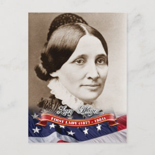 Lucy Hayes, USA:s första Dam. Vykort