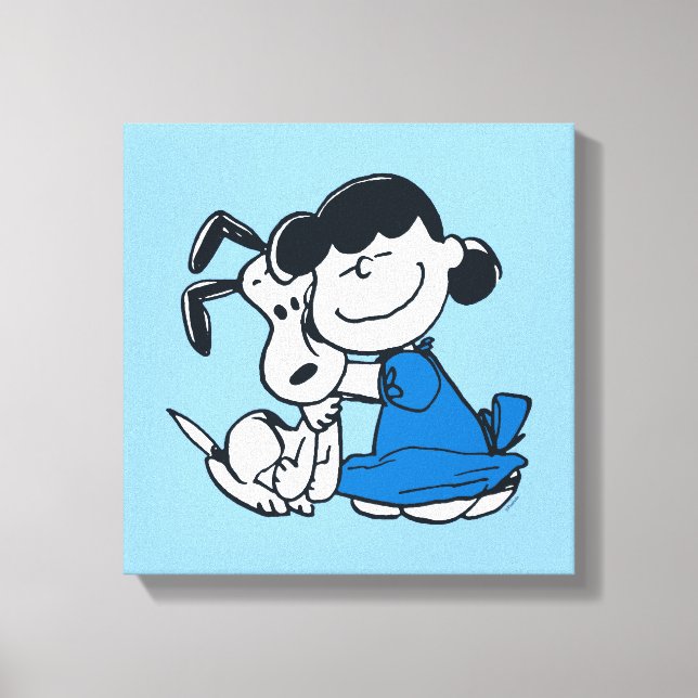 Lucy Hugger Snoopy Canvastryck (Framsida)