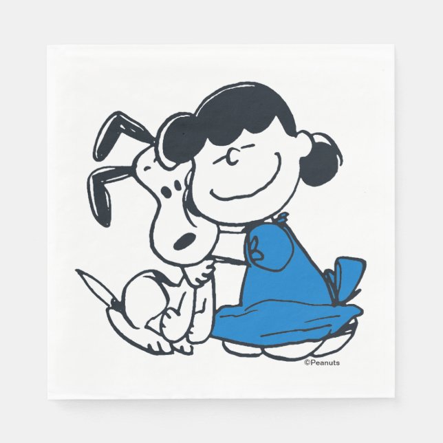 Lucy Hugger Snoopy Pappersservett (Framsidan)